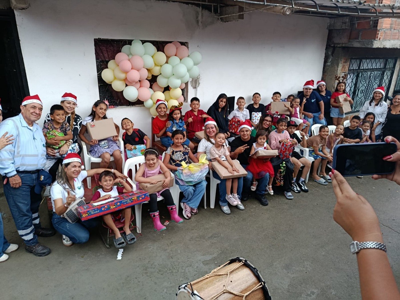 Celebración de Navidad con las familias